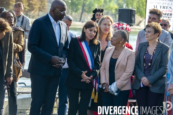 Inauguration de la promenade Edouard Glissant par Anne Hidalgo