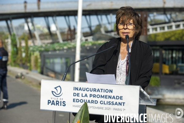 Inauguration de la promenade Edouard Glissant par Anne Hidalgo