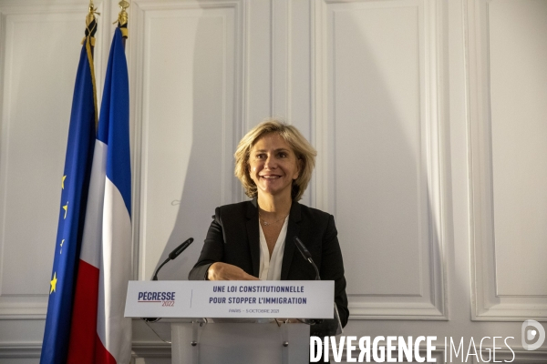 Conférence de presse de Valérie PECRESSE sur l immigration incontrolée.