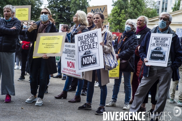 Manifestation contre les salles de shoot.