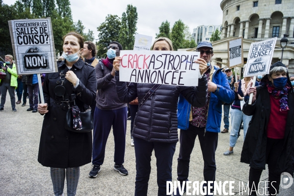 Manifestation contre les salles de shoot.