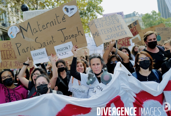 Manifestation des sages femmes