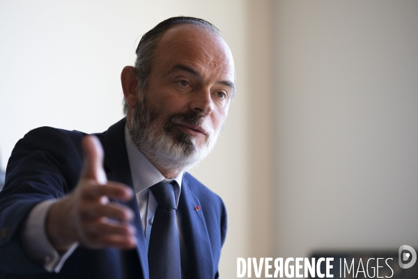 Edouard PHILIPPE, maire du Havre, dans son bureau de l Hôtel de ville.