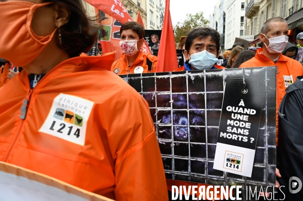 Cause animale :  Marche contre la fourrure et contre l exploitation des animaux pour leur peau. March Against Fur and the Exploitation of Animals for Their Skin.2021.