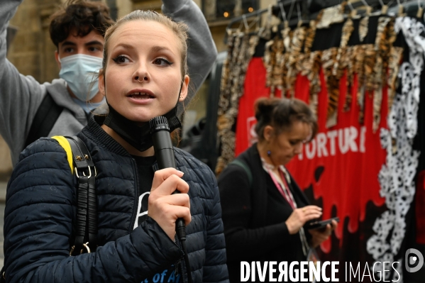 Cause animale :  Marche contre la fourrure et contre l exploitation des animaux pour leur peau. March Against Fur and the Exploitation of Animals for Their Skin.2021.