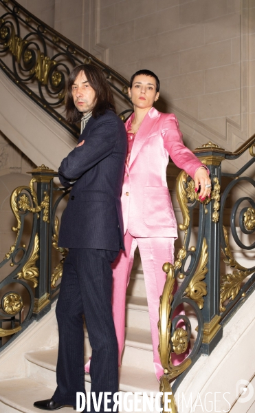 Portraits de Bobby Gillespie et Jehnny Beth à Paris