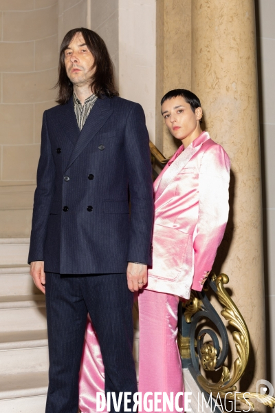 Portraits de Bobby Gillespie et Jehnny Beth à Paris