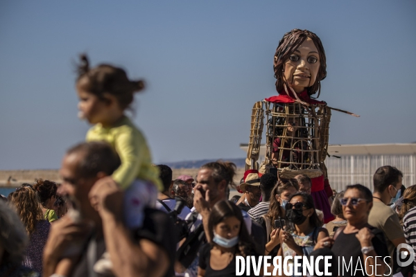 Visite de la «Petite Amal» à Marseille