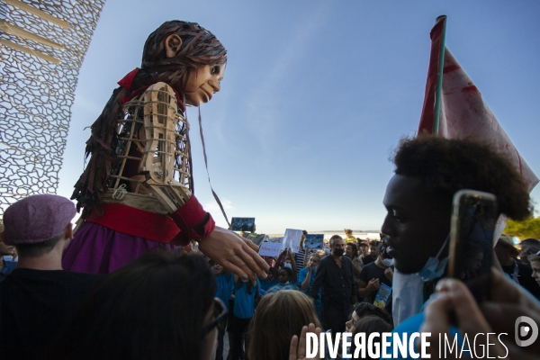 Visite de la «Petite Amal» à Marseille