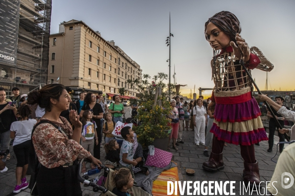 Visite de la «Petite Amal» à Marseille