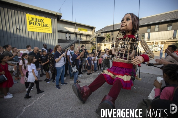 Visite de la «Petite Amal» à Marseille