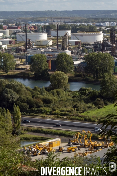 Vue de la zone industrielle du Havre