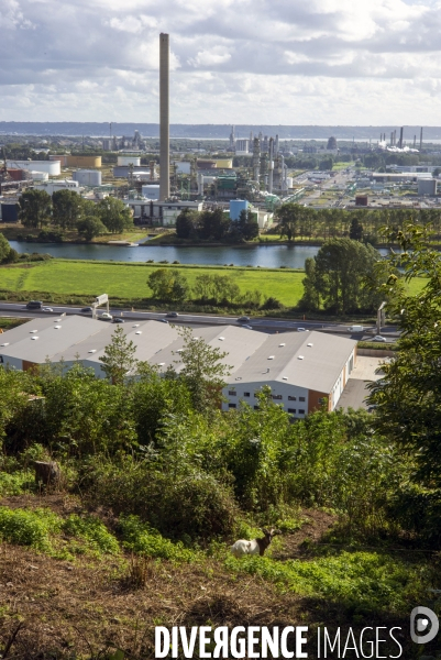 Vue de la zone industrielle du Havre