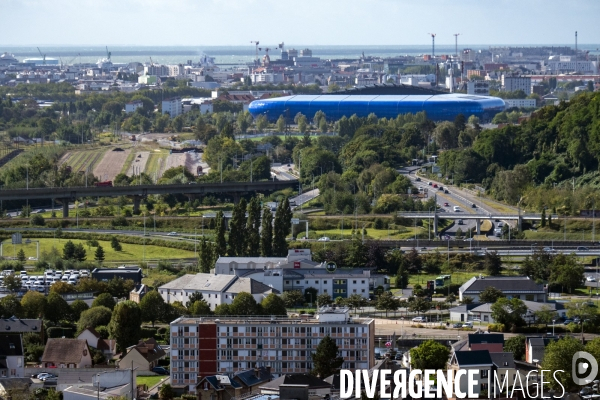 Vue de la zone industrielle du Havre