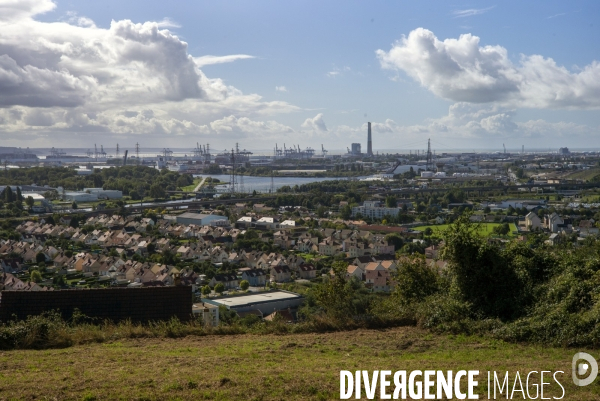 Vue de la zone industrielle du Havre