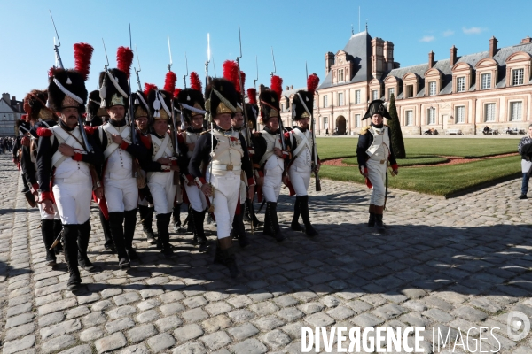 Reconstitution napoleon 1er et marie-louise a fontainebleau en 1810