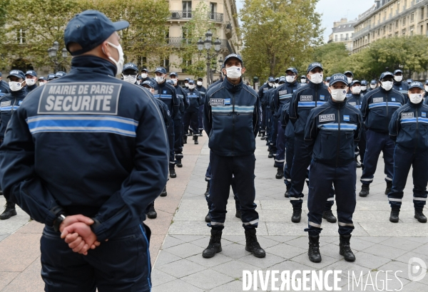 Cérémonie officielle de présentation de la première promotion de la police municipale de Paris