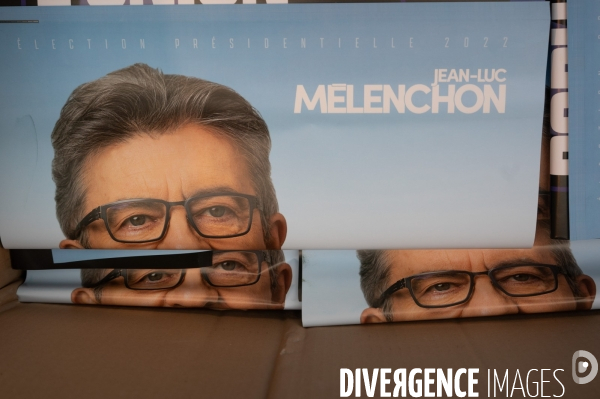 Jean-Luc Mélenchon en meeting.