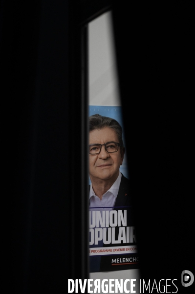 Jean-Luc Mélenchon en meeting.