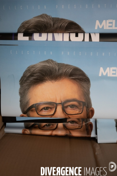 Jean-Luc Mélenchon en meeting.