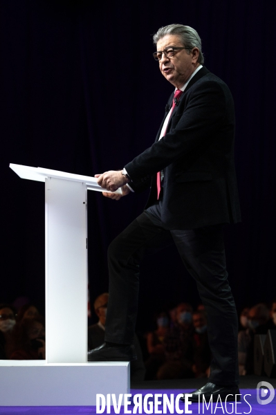 Jean-Luc Mélenchon en meeting.