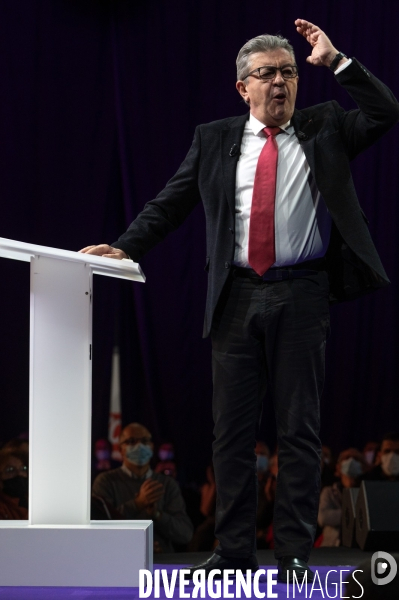 Jean-Luc Mélenchon en meeting.