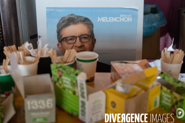 Jean-Luc Mélenchon en meeting.