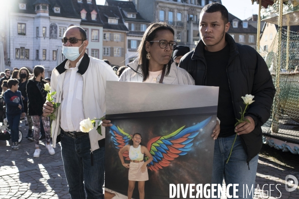 Marche blanche à Mulhouse en mémoire à Dinah