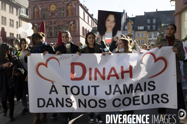 Marche blanche à Mulhouse en mémoire à Dinah