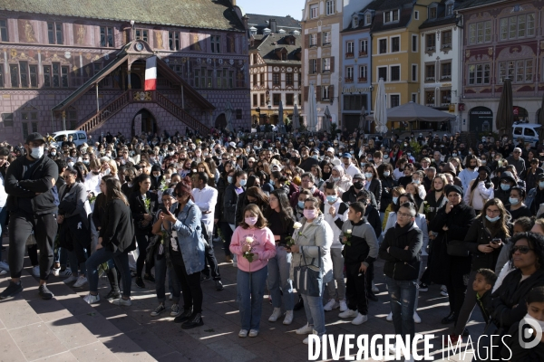 Marche blanche à Mulhouse en mémoire à Dinah