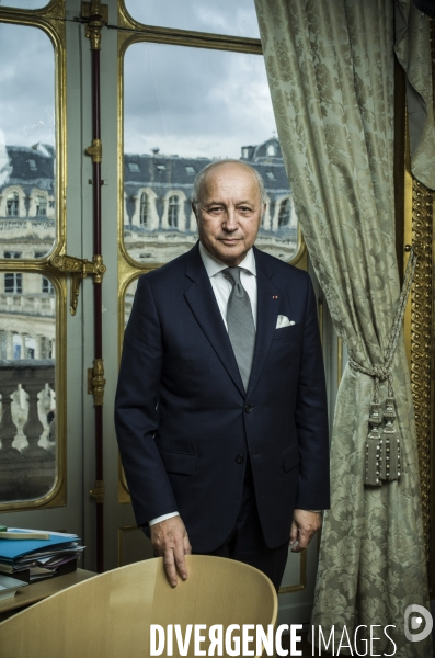 Portrait de laurent fabius, president du conseil constitutionnel.