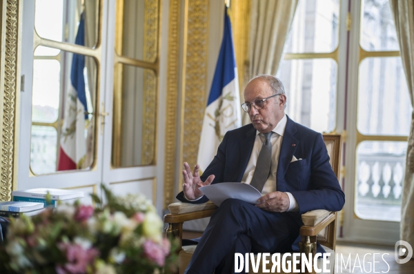 Portrait de laurent fabius, president du conseil constitutionnel.