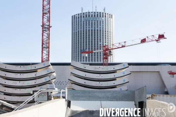 Chantier de la future gare de la porte Maillot