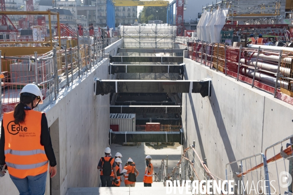 Chantier de la future gare de la porte Maillot