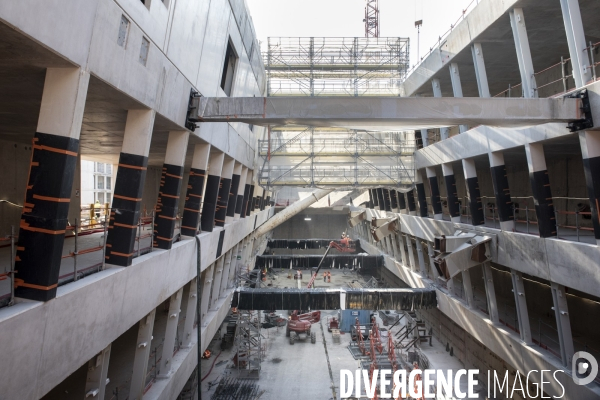 Chantier de la future gare de la porte Maillot