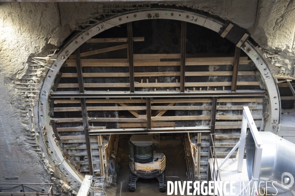 Chantier de la future gare de la porte Maillot