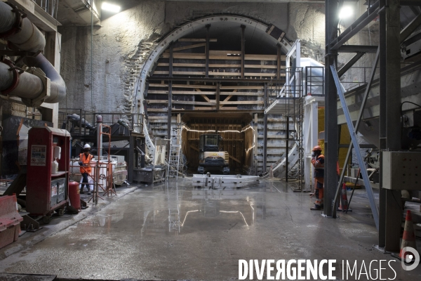 Chantier de la future gare de la porte Maillot