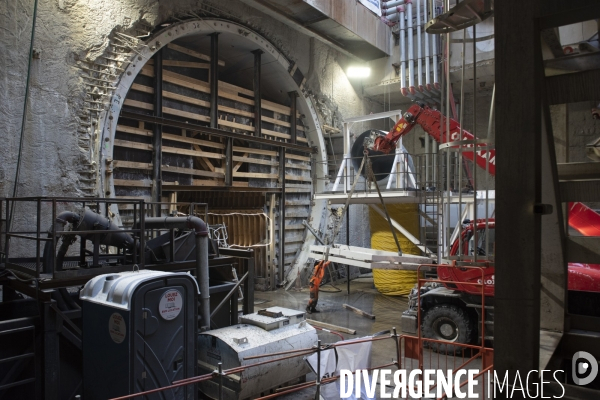 Chantier de la future gare de la porte Maillot