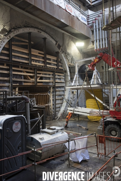 Chantier de la future gare de la porte Maillot