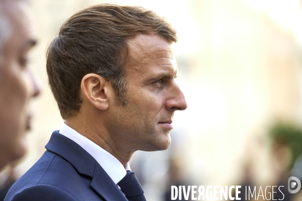 Emmanuel Macron, reception du president colombien Ivan  DUQUE