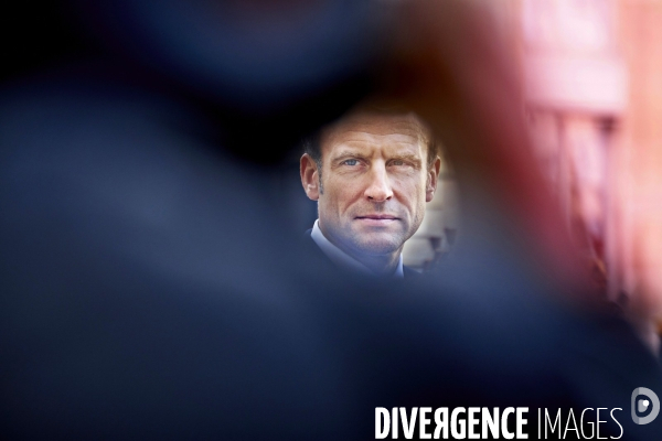 Emmanuel Macron, reception du president colombien Ivan  DUQUE