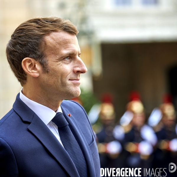 Emmanuel Macron, reception du president colombien Ivan  DUQUE
