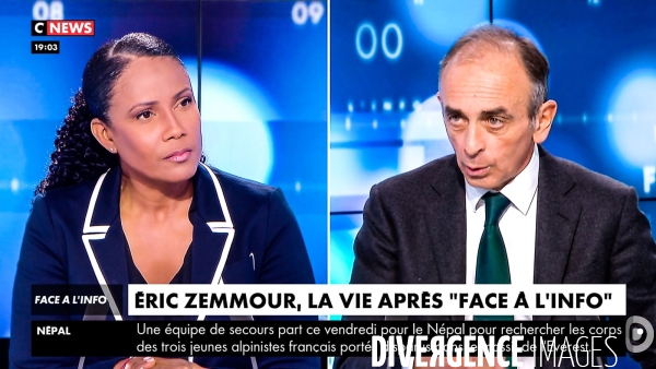 Eric zemmour sur cnews dans face a l info