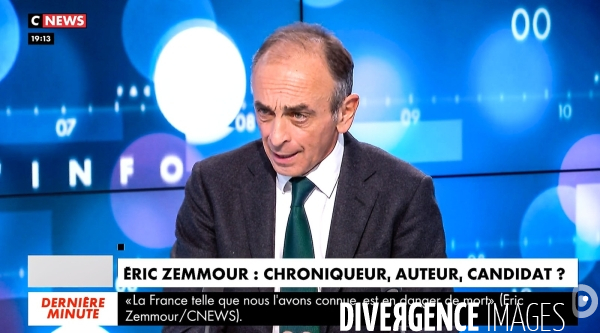 Eric zemmour sur cnews dans face a l info