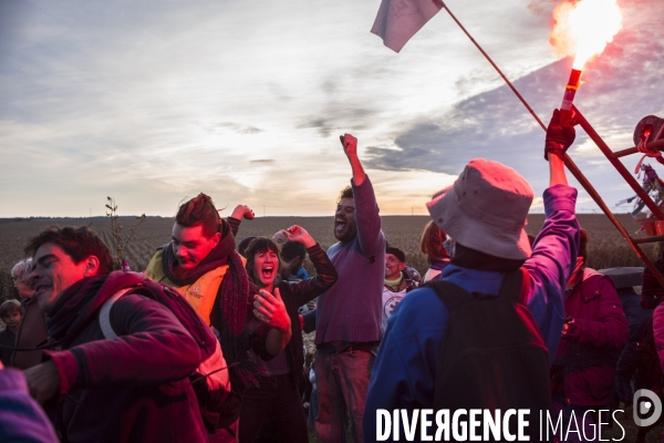 Manifestation et action contre les bassines agricoles a mauze-le-mignon.