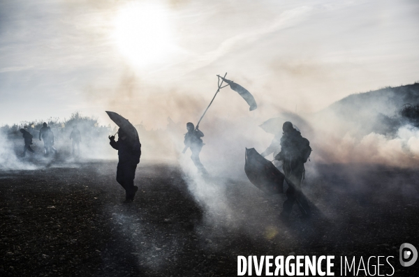 Manifestation et action contre les bassines agricoles a mauze-le-mignon.