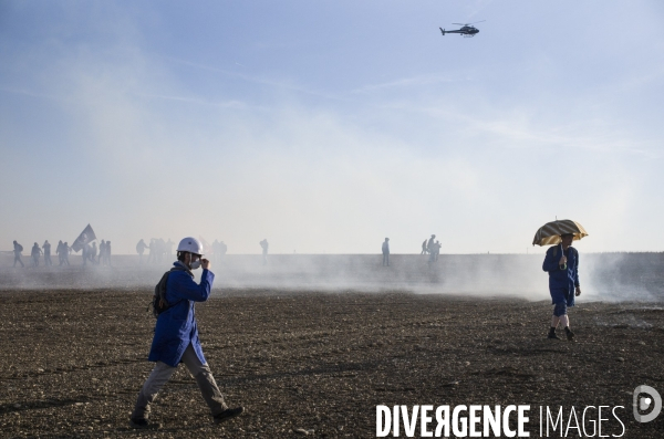 Manifestation et action contre les bassines agricoles a mauze-le-mignon.