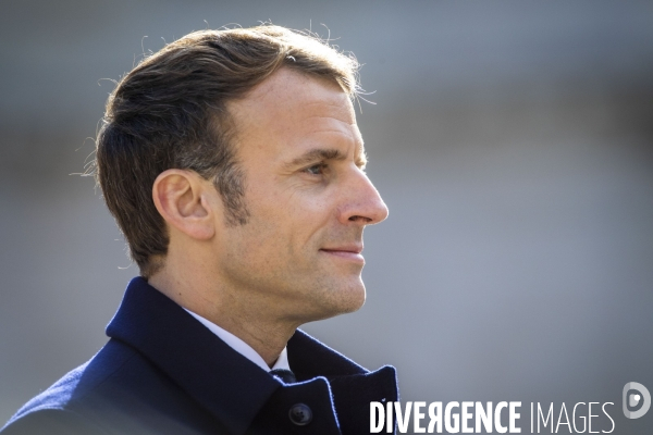 Cérémonie militaire présidée par Emmanuel MACRON aux Invalides.