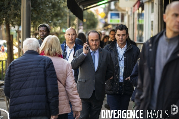 François HOLLANDE et Anne HIDALGO au salon du livre de Brive.