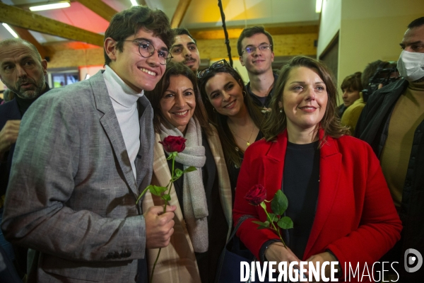 Anne HIDALGO et François Hollande à la fête de la rose de  Vénarsal à Malemort.